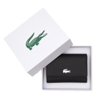 LACOSTE Ladies Wallet - Compact Wallet, Faux Leather,11,5x22x1cm (HxLxW) Black