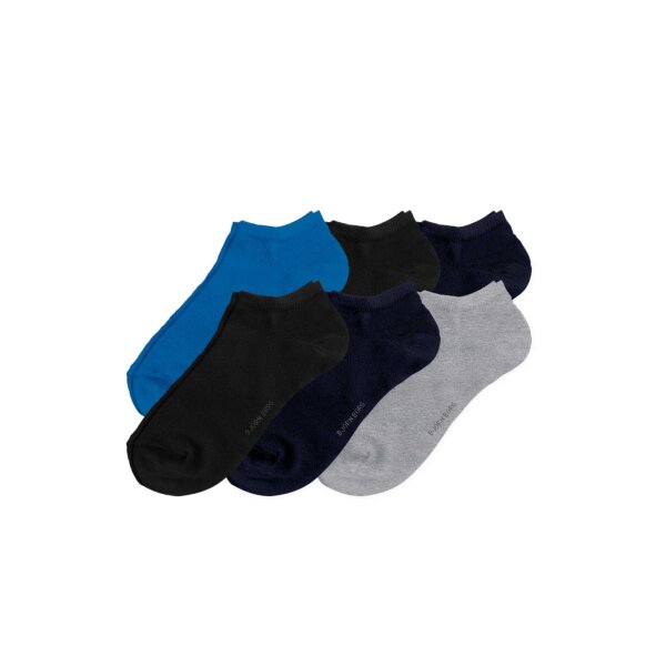 BJÖRN BORG Unisex Sneaker Socken - Basic Kurzsocken, Essential Steps, 6er Pack