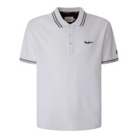 Pepe Jeans Herren Poloshirt - JETT, Kurzarm, Knopfleiste, Einfarbig Weiß L