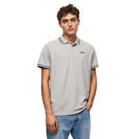 Pepe Jeans Herren Poloshirt - JETT, Kurzarm, Knopfleiste, Einfarbig Grau M
