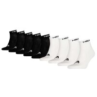 HEAD Unisex Quarter Socks, 9-pack - PERFORMANCE QUARTER ECOM, Sports Socks, logo