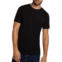 Bamboo basics mens t-shirt RUBEN, pack of 4 - undershirt, crew neck, Single Jersey Black S (Small)