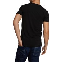 Bamboo basics mens t-shirt VELO, pack of 4 - Undershirt, V-neck, Single Jersey Black XL (X-Large)