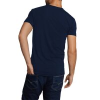 Bamboo basics Herren T-Shirt VELO, 4er Pack - Unterhemd, V-Neck, Single Jersey Marine XL