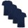 Bamboo basics Herren T-Shirt VELO, 4er Pack - Unterhemd, V-Neck, Single Jersey Marine XL