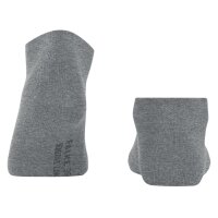 FALKE Damen Sneaker-Socken - Sensitive London, Baumwolle, Bündchen, Logo, einfarbig, kurz Grau 35-38