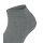 FALKE Damen Sneaker-Socken - Sensitive London, Baumwolle, Bündchen, Logo, einfarbig, kurz Grau 35-38