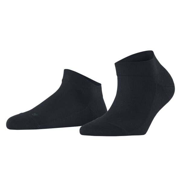 FALKE Ladies Sneaker Socks - Sensitive London, Cotton, Cuffs, Logo, unicolored, short Dark blue 39-42