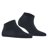 FALKE Ladies Sneaker Socks - Sensitive London, Cotton, Cuffs, Logo, unicolored, short Dark blue 39-42