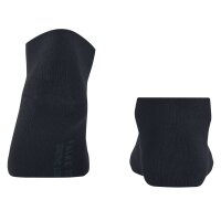 FALKE Ladies Sneaker Socks - Sensitive London, Cotton, Cuffs, Logo, unicolored, short Dark blue 39-42