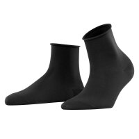 FALKE Damen Quarter Socken - Cotton Touch, Baumwolle, Rollbündchen, Logo, einfarbig, lang