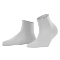 FALKE Damen Quarter Socken - Cotton Touch, Baumwolle, Rollbündchen, Logo, einfarbig, lang