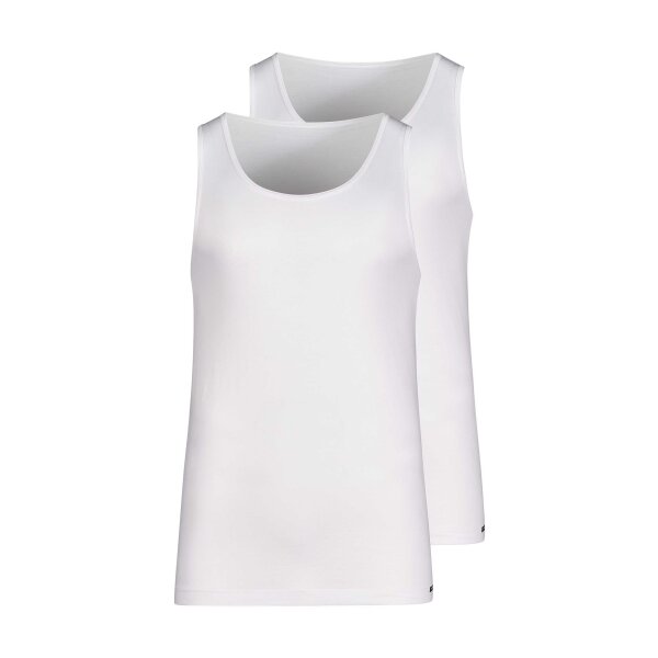 SKINY Herren Tank Top, 2er Pack - Cotton Advantage, Unterhemd, ärmellos, Stretch Cotton Weiß 2XL
