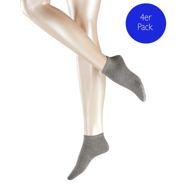 Esprit Damen Sneaker Set 4 Paar Uni Sneaker Socks - Grau