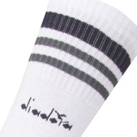 Diadora Unisex Tennissocken - 6er Pack, Logo, Streifen Weiß 43-46