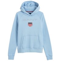 GANT Jungen Sweatshirt - Teen Boys SHIELD Hoodie, Kapuzen-Pullover, Logo, uni Hellblau (Capri Blue) 170