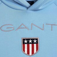 GANT Jungen Sweatshirt - Teen Boys SHIELD Hoodie, Kapuzen-Pullover, Logo, uni Hellblau (Capri Blue) 170