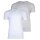 GANT Herren T-Shirt, 2er Pack - Rundhals, Crew Neck, kurzarm, Baumwolle Grau/Weiß M