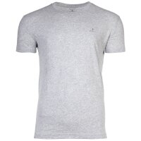 GANT Mens T-Shirt, 2 Pack - Crew Neck, Short Sleeve, Cotton Grey/White 2XL (XX-Large)