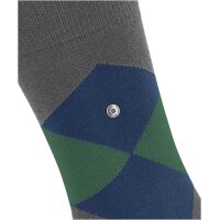 Burlington Men Socks - Clyde, Diamond Pattern, Organic Cotton Grey/Blue/Green 40-46