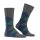 Burlington Herren Socken - Clyde, Rautenmuster, Bio-Baumwolle Grau/Blau/Grün 40-46