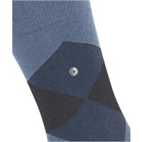 Burlington Men Socks - Clyde, Diamond Pattern, Organic Cotton Blue 40-46
