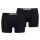 Levis Herren Boxershorts, 2er Pack - Solid Basic Boxer Brief Organic, Logobund Schwarz M