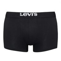 Levis Mens Solid Basic Trunk Organic, Pack of 2, Boxer Shorts, Logo Waistband Black M (Medium)