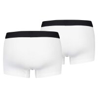 Levis Herren Boxershorts, 2er Pack - Solid Basic Trunk Organic, Logobund Weiß XL