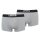 Levis Mens Solid Basic Trunk Organic, Pack of 2, Boxer Shorts, Logo Waistband Grey Melange M (Medium)