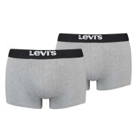 Levis Mens Solid Basic Trunk Organic, Pack of 2, Boxer Shorts, Logo Waistband Grey Melange XL (X-Large)