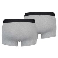 Levis Mens Solid Basic Trunk Organic, Pack of 2, Boxer Shorts, Logo Waistband Grey Melange XL (X-Large)