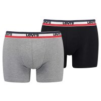 LEVI´S Herren Boxershorts, 2er Pack - Sportswear Boxer Brief Organic, Logobund