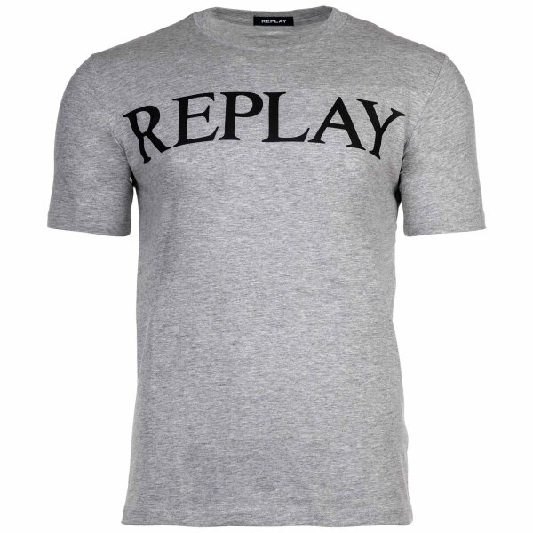 aus T-Shirt € mit Logo-Print, Herren 44,95 REPLAY Baumwolle