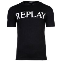 REPLAY Herren T-Shirt - 1/2-Arm, Rundhals, Logo,...