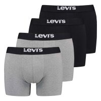 Levis Mens Boxer Shorts, 4-pack - Solid Basic Boxer Brief ECOM, Organic Black/Grey M (Medium)