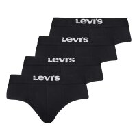 Levis Herren Slips, 4er Pack - Solid Basic Brief Organic ECOM Black M (Medium)