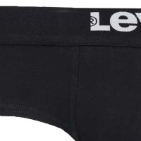 Levis Herren Slips, 4er Pack - Solid Basic Brief Organic ECOM Black M (Medium)