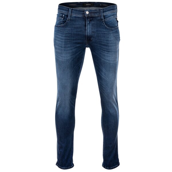 REPLAY Herren Jeans - Hyperflex ANBASS, Stretch Denim, Länge 32, Slim Fit Dunkelblau 30W/32L