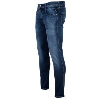 REPLAY Mens Jeans - Hyperflex ANBASS, Stretch Denim, Slim Fit Dark Blue 31W/32L
