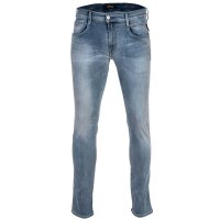 REPLAY Herren Jeans - Hyperflex ANBASS, Stretch Denim, Länge 32, Slim Fit Mittelblau 29W/32L