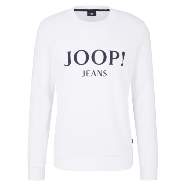 JOOP! JEANS Herren Sweatshirt - JJJ-25Alfred, Sweater, Rundhals, Logo, Baumwolle Weiß M