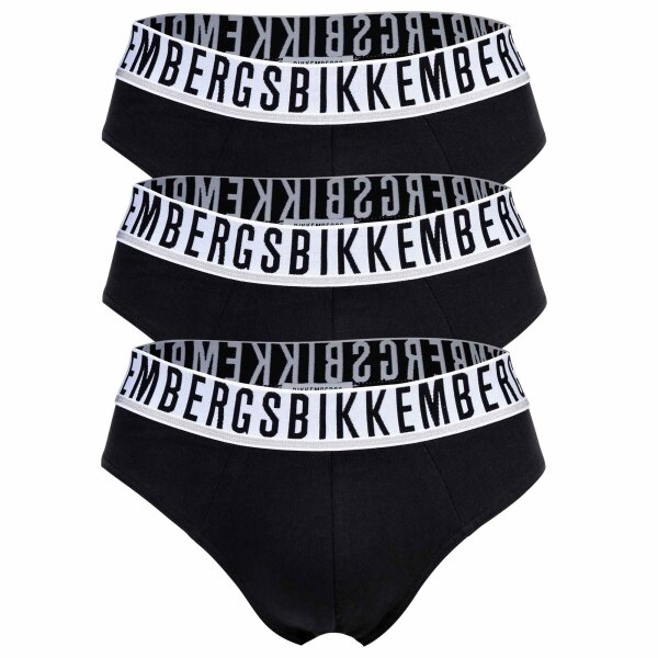 BIKKEMBERGS Herren Slips, 3er Pack - TRI-PACK BRIEFS, Stretch Cotton, Logobund