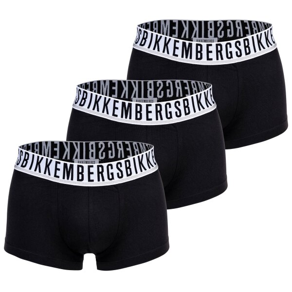 BIKKEMBERGS Herren Boxershorts, 3er Pack - TRI-PACK TRUNKS, Stretch Cotton, Logobund
