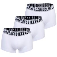BIKKEMBERGS Mens Boxer Shorts, 3-Pack - TRI-PACK TRUNKS, Stretch Cotton, Logo Waistband
