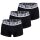 BIKKEMBERGS Mens Boxer Shorts, 3-Pack - TRI-PACK TRUNKS, Stretch Cotton, Logo Waistband