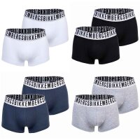BIKKEMBERGS Mens Boxer Shorts, 2-Pack - BI-PACK TRUNKS, Stretch Cotton, Logo Waistband