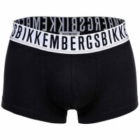 BIKKEMBERGS Herren Boxershorts, 2er Pack - BI-PACK TRUNKS, Stretch Cotton, Logobund Schwarz S