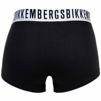 BIKKEMBERGS Herren Boxershorts, 2er Pack - BI-PACK TRUNKS, Stretch Cotton, Logobund Schwarz S