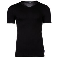 BIKKEMBERGS Herren T-Shirt, 2er Pack - BI-PACK T-SHIRT, Unterhemd, V-Ausschnitt, Cotton Stretch Schwarz XL